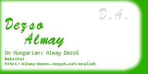 dezso almay business card