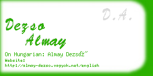 dezso almay business card